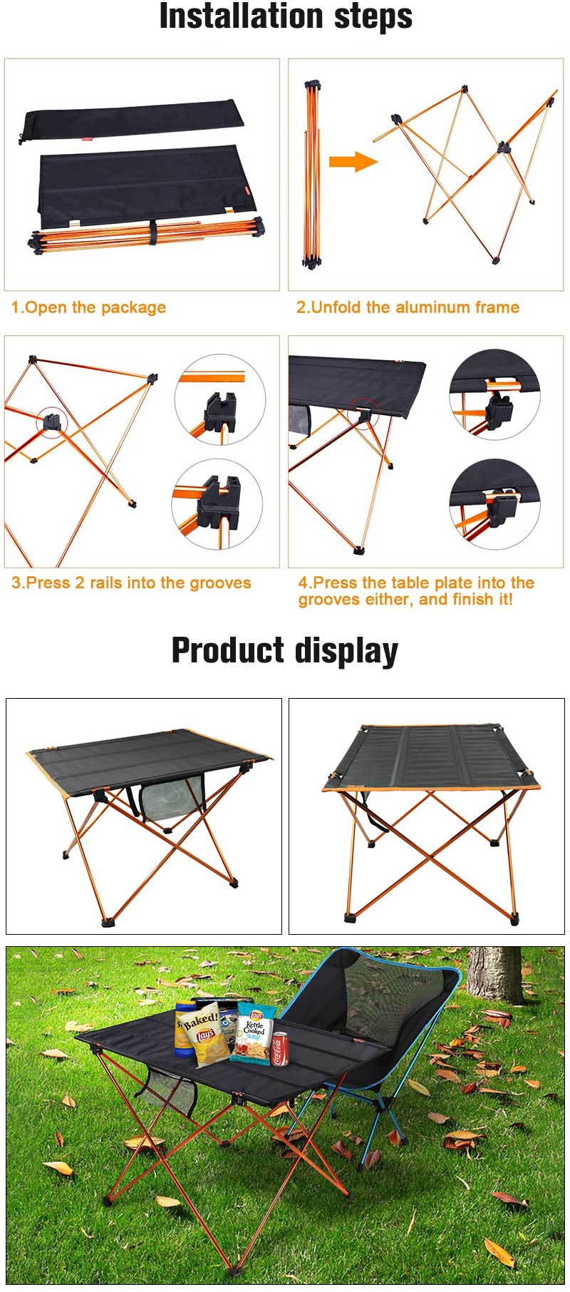 BBQ Camping Picnic Folding Table