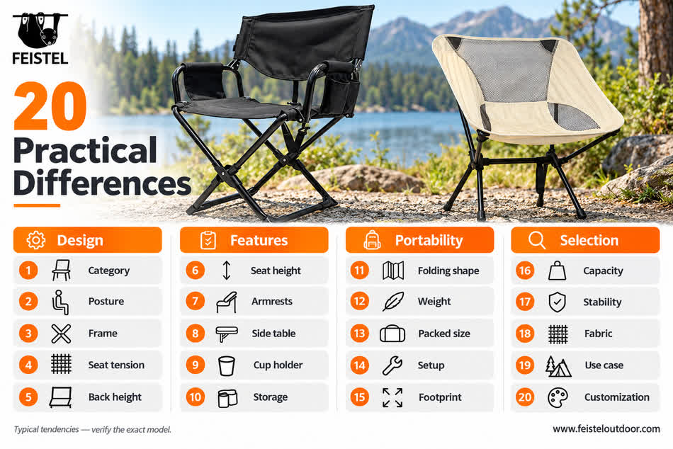 Director's Chair vs Camping Chair