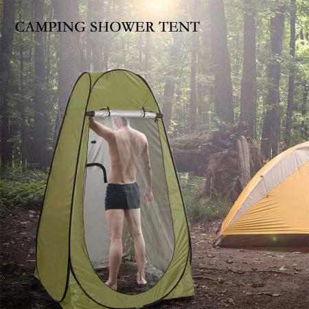 휴대 가방이있는 야외 휴대용 소형 팝업 샤워 텐트 