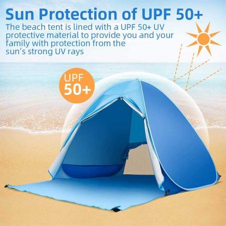 UPF 50+ 선 쉘터 인스턴트 휴대용 베이비 비치 텐트 