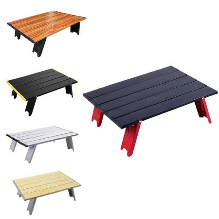 접이식 테이블 야외 캠프 필드 알루미늄 접이식 작은 테이블 경량 휴대용 캠핑 테이블 피크닉 비치 야외 