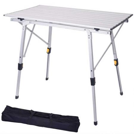 테이블 접이식 휴대용 조절 가능한 테이블 알루미늄 접이식 소형 경량 휴대용 캠핑 테이블 피크닉 비치 야외 