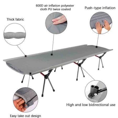 2021 뜨거운 판매 알루미늄 휴대용 접이식 캠핑 침대 캐리 백 