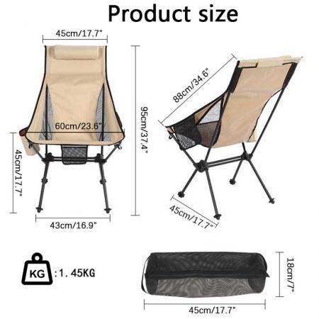 야외 테이블과 의자 세트 야외에서 휴대하기 쉬운 휴대 가방이있는 휴대용 캠프 접는 의자 