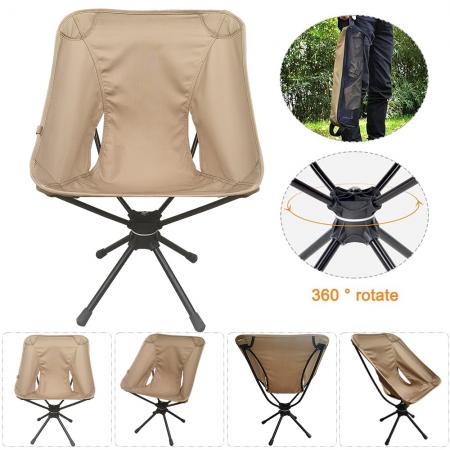 뜨거운 판매 회전 의자 피크닉 비치 접는 의자 야외 배낭 가벼운 의자 캐리 가방 