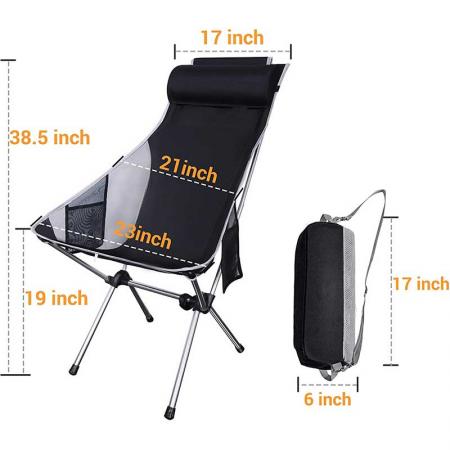 초경량 하이백 접이식 소형 휴대용 의자 