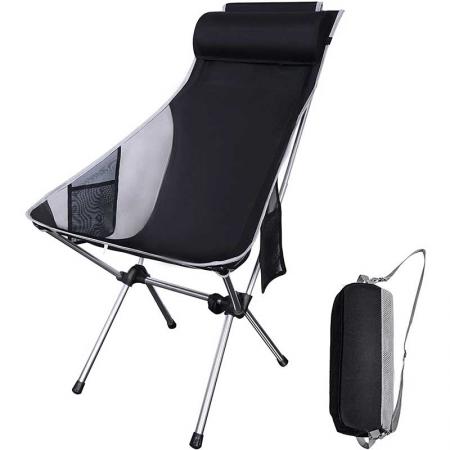 뜨거운 판매 초경량 접이식 캠핑 의자, 컴팩트 휴대용 배낭 의자 - 높은 등받이 