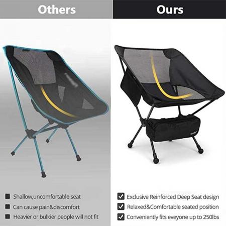 초경량 캠핑 문 의자 경량 낚시 캠핑 바베큐 의자 접이식 하이킹 