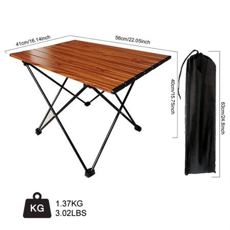 가방에 작은 접이식 캠핑 테이블 접을 수 있는 접이식 피크닉 테이블 