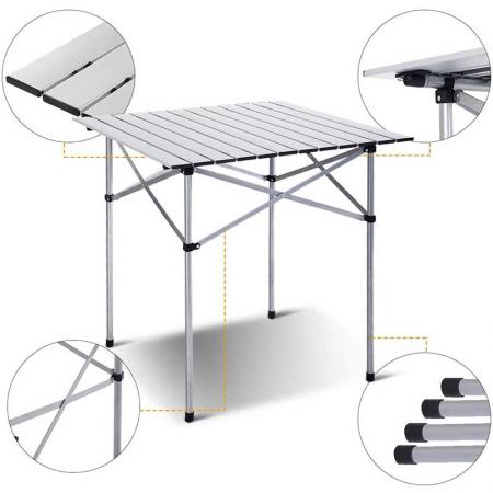 피크닉/하이킹/캠핑을 위한 도매 휴대용 접이식 롤업 테이블 