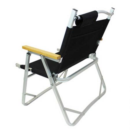 아마존 뜨거운 판매 야외 가구 나뭇결 알루미늄 휴대용 접이식 캠핑 의자 야외 정원 의자 