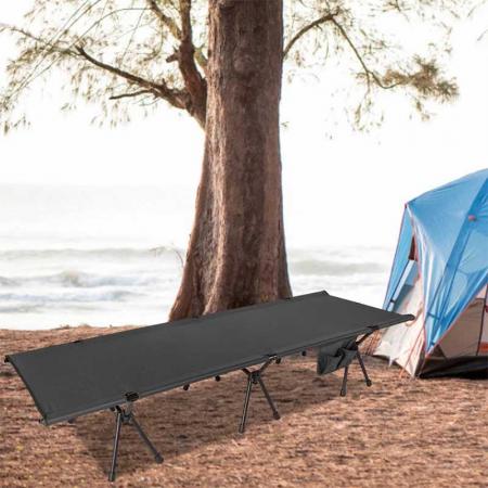휴대 가방이있는 경량 컴팩트 휴대용 접이식 캠핑 침대 