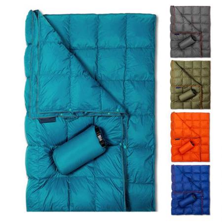 추운 날씨를위한 맞춤형 접이식 방수 야외 캠핑 담요 착용 가능한 나일론 담요 