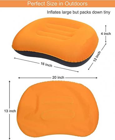 비행기를 위한 가벼운 여행 공기 베개 초경량 인체 공학적 베개 휴대용 