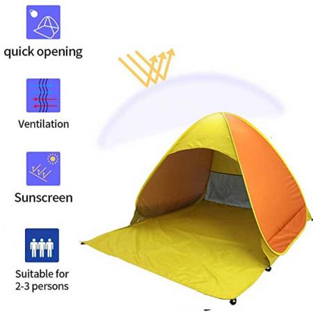 안티 UV 인스턴트 휴대용 텐트 태양 보호소 팝업 베이비 비치 텐트
 