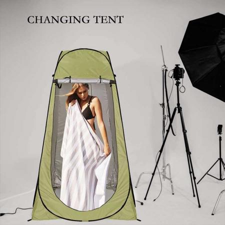팝업 개인 정보 보호 텐트 캠핑 샤워 텐트 야외 하이킹을위한 캐리 백이있는 탈의실 변경
 