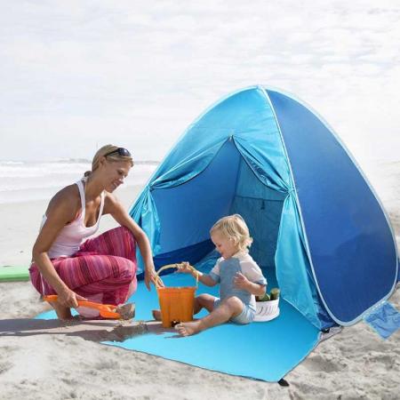 고품질 사용자 정의 야외 완전 자동 팝업 접이식 가족 해변 캠핑 텐트
 