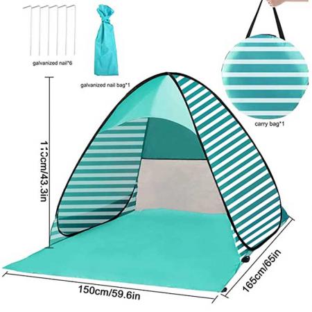 UV 보호 팝업 비치 텐트를 위한 UPF50+ 등급의 피크닉 텐트
 