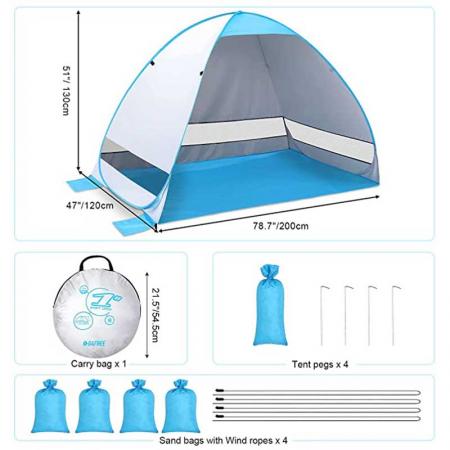 도매 야외 해변 대피소 삼각형 캠핑 양산 접이식 캐노피 텐트
 
