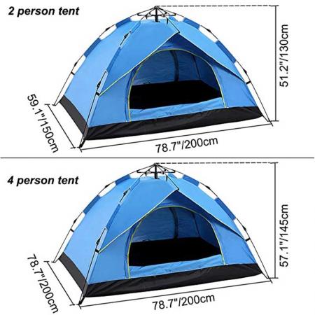 야외 방수 2-3인 캠핑 하이킹 밀리터리 비치 접이식 자동 팝업 인스턴트 캠핑 텐트
 