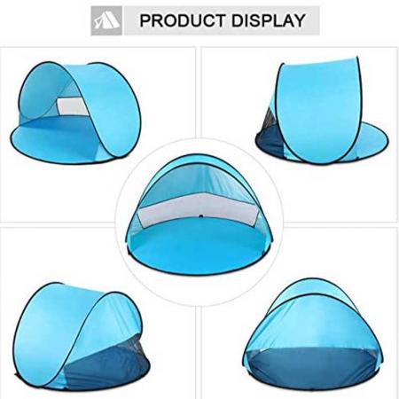 사용자 정의 로고 베이비 텐트 비치 안티 UV 인스턴트 휴대용 텐트 팝업 베이비 비치 텐트 야외 캠핑
 