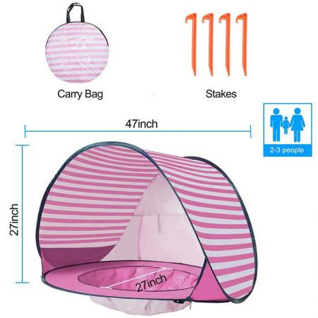 beach tent beach shade anti UV 휴대용 텐트 태양 보호소 팝업 베이비 비치 텐트
 
