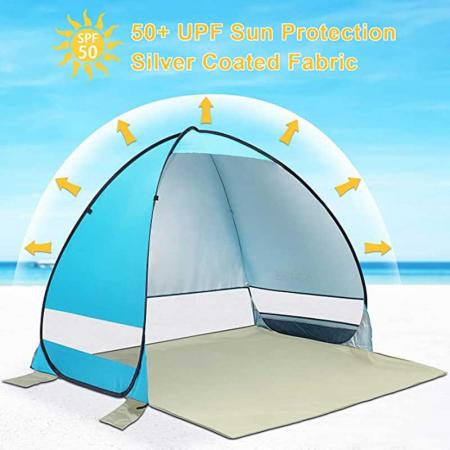 가족 캠핑 낚시를위한 방수 태양 대피소 해변 텐트
 