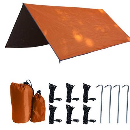 야외 캠핑 비치 방수 폴리에스터 플라이 비 플라이 해먹 텐트 tarp 태양 보호소
 