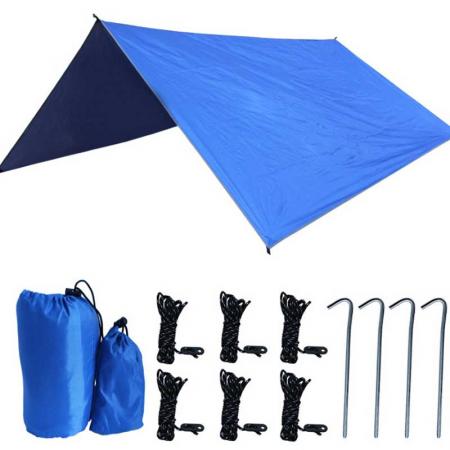 야외 캠핑 비치 방수 폴리에스터 플라이 비 플라이 해먹 텐트 tarp 태양 보호소
 