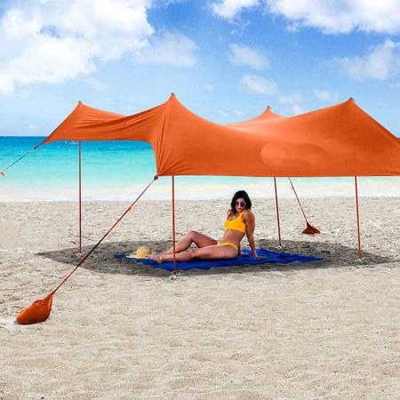 canopy 팝업 태양 보호소 4 pole with carry bag for beach fishing 캠핑 및 야외 가족 비치 텐트
 