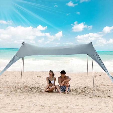 UV 보호 기능이있는 야외 휴대용 경량 해변 태양 그늘 텐트
 
