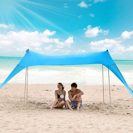 자외선 차단 기능이 있는 야외 휴대용 라이크라 비치 텐트
 