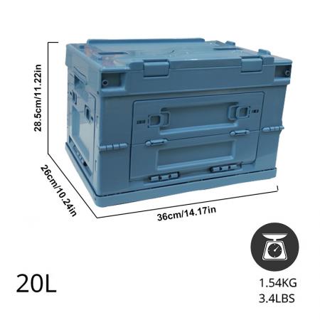 캠핑용 20L 접이식 보관 상자 상자 플라스틱 토트 보관 상자 컨테이너, BBQ
 