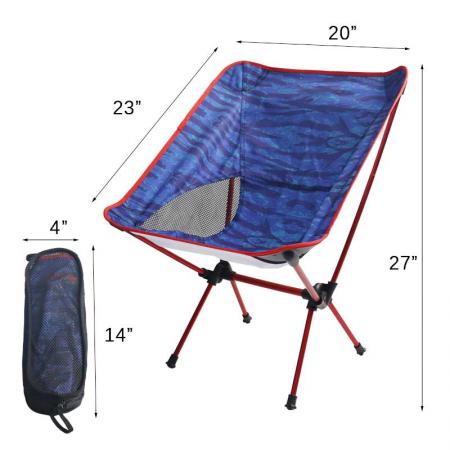 경량 알루미늄 접지 접이식 의자, 비치 의자, 캠핑 의자 