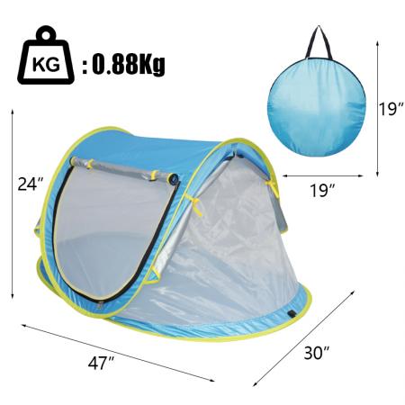 옥외 휴대용 반대로 UV 태양 대피소 자동적인 큰 팝업 비치 텐트 