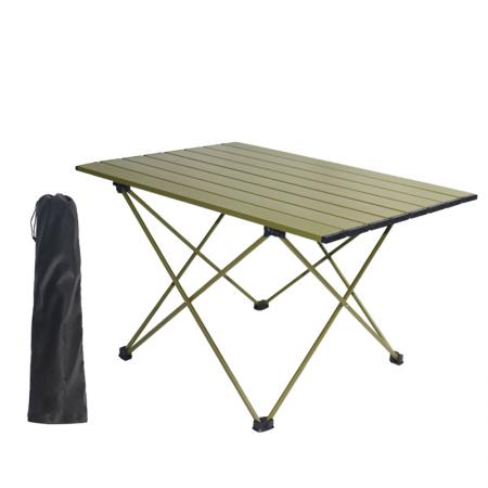 휴대용 테이블 접기, 야외, 하이킹, 배낭 여행을위한 가방으로 접을 수있는 알루미늄 캠프 피크닉 테이블
 
