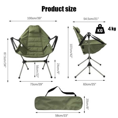 2023 새로운 도착 야외 캠핑을위한 휴대용 조절 의자 접을 수있는 안락 의자 