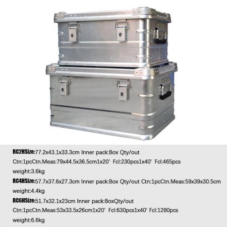 야외 알루미늄 합금 스토리지 박스 캠핑 여행 스토리지 박스 대용량 자동차 도구 상자 38L/59L/110L 