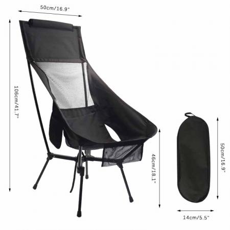 높은 배낭 캠핑 접이식 의자 낚시 야외 의자 성인용 해변 의자 