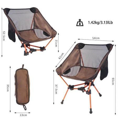 삼각형 브래킷 알루미늄 야외 휴대용 접이식 의자 