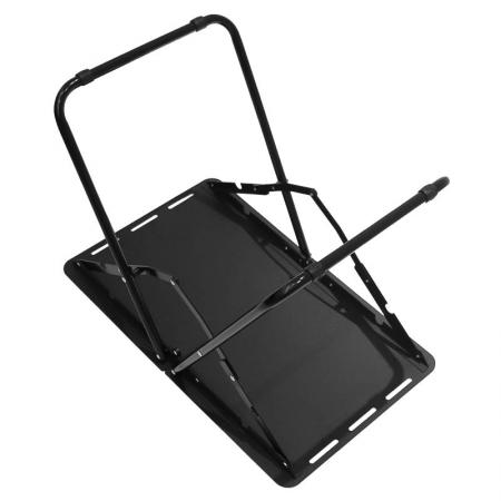블랙 경량 휴대용 접이식 초경량 롤업 야외 하이킹용 미니 알루미늄 캠프 피크닉 테이블 접이식
         