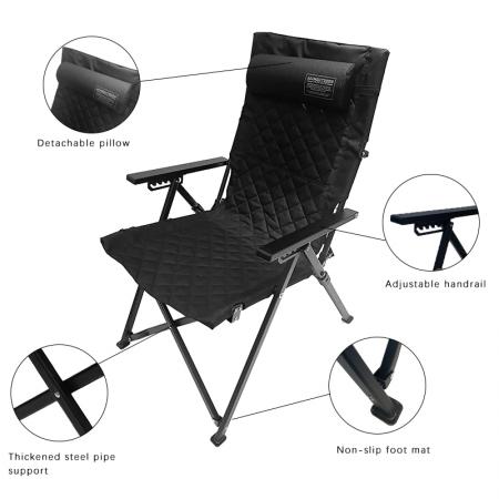 야외 조정 가능한 휴식 접이식 캠핑 의자 