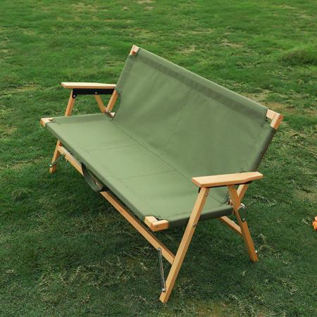 더블 휴대용 야외 해변 캠핑 피크닉 단단한 나무 의자 
