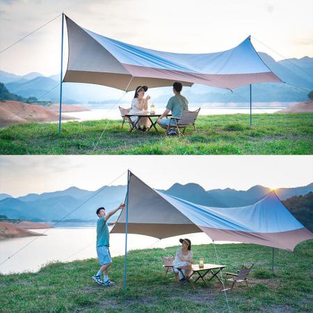 야외 초경량 간편한 설치 Rain Fly Tarp Camp Shelter 