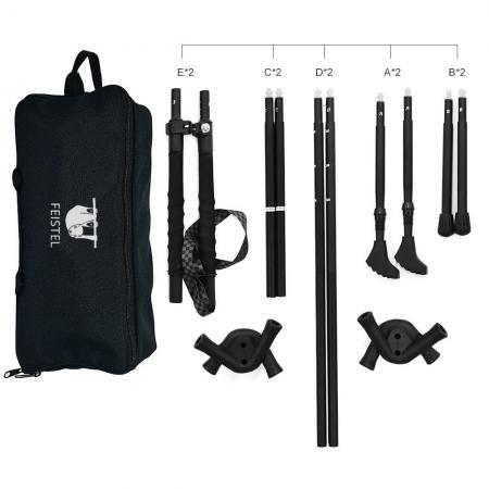 야외 휴대용 캠핑 문 의자 트레킹 폴 이중 목적 접이식 의자 비치 의자 알루미늄 합금 트레킹 폴 도매 