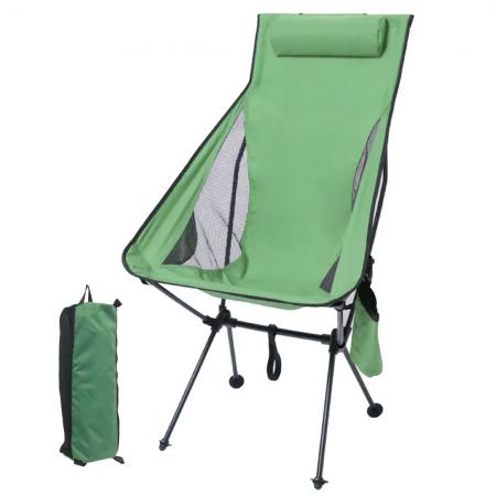 customized lightweight aluminum oxford fishing moon chair camping folding chair 