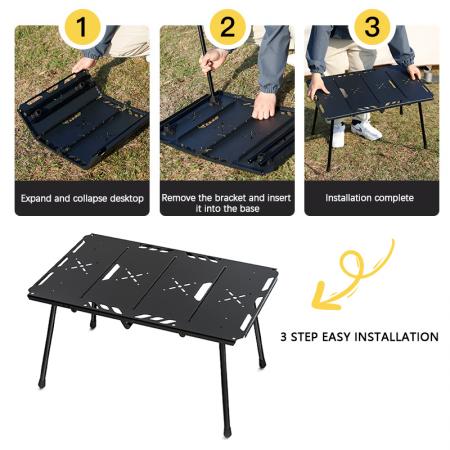 custom outdoor portable folding table aluminum alloy ultralight camping igt table 