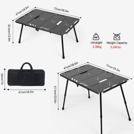 custom outdoor portable folding table aluminum alloy ultralight camping igt table 