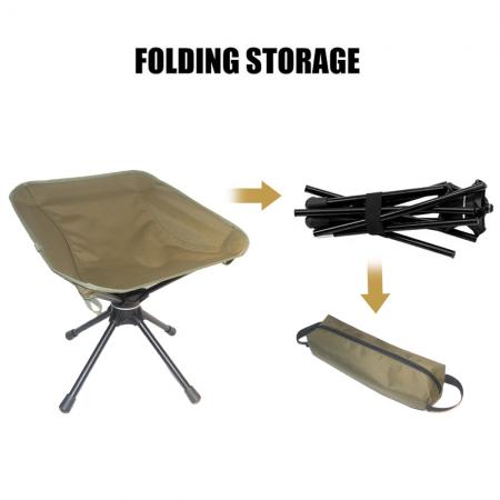 초경량 휴대용 야외 해변 캠핑 360도 회전 의자 회전 휴대용 낚시 의자 
