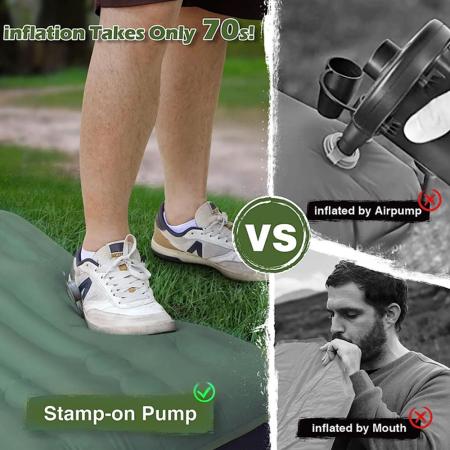 경량 캠핑용 팽창 매트 야외 장비 여행용 침낭 